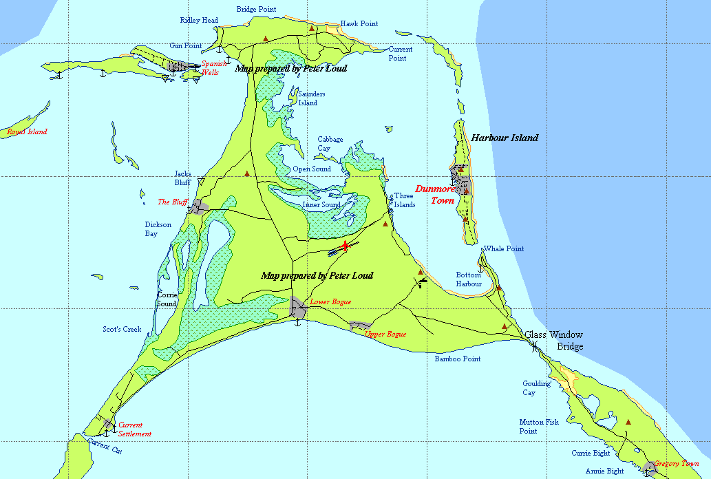 Map of North Eleuthera